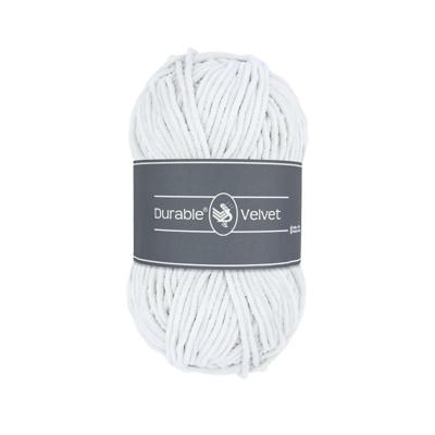 Durable Velvet 310 White - Haakgaren / Breigaren