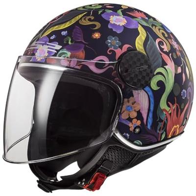 LS2 jethelm "of558 sphere lux ii bloom" helmet of558 sph. ii bloom m blue/colorful