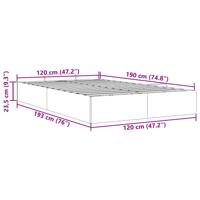 Bedframe zonder matras 120x200 cm stof donkergrijs - thumbnail