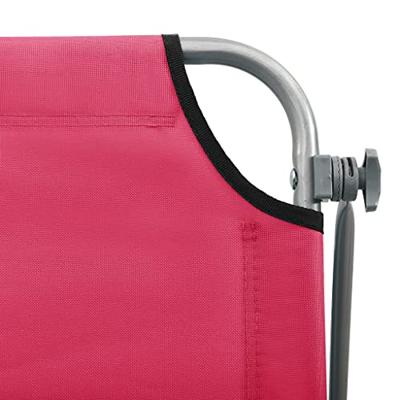 Ligbed met luifel staal roze