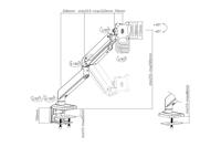 Digitus DA-90426 Monitorbeugel 1-voudig 5,1 cm (2) - 304,8 cm (120) Zwart Uittrekbaar, Draaibaar, In hoogte verstelbaar, Kantelbaar, Kantelbaar en roteerbaar, - thumbnail