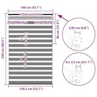 Zebra rolgordijn 140x230 cm stofbreedte 135,9 cm zwart - thumbnail