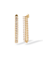 Abrazi Baguette Double Oorbellen Goud - thumbnail