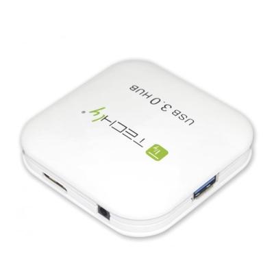 TECHly IUSB3-HUB4-WH 1+4 poort 3.2 Gen 1-hub (USB 3.0) wit