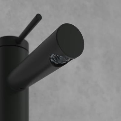 Villeroy & Boch Loop & Friends Eengreeps wastafelkraan - met trekstang-afvoergarnituur - mat zwart TVW106102153K5