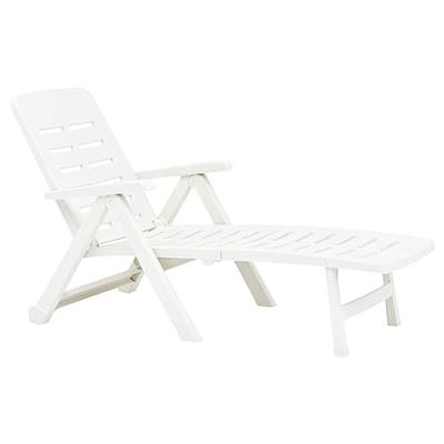 Ligbed inklapbaar kunststof wit