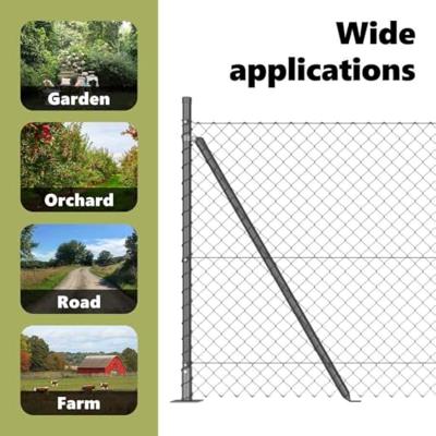 VidaXL Afrasteringspaal grijs 10 x 0,8 m (40 x 40 mm gaas)