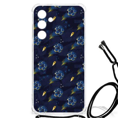 Doorzichtige Silicone Hoesje voor Samsung Galaxy A55 Voetbal Doorzichtige Silicone Hoesje voor Samsung Galaxy A55 Voetbal