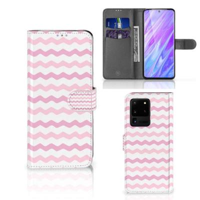 Samsung Galaxy S20 Ultra | Telefoon Hoesje | Waves Roze Samsung Galaxy S20 Ultra | Telefoon Hoesje | Waves Roze