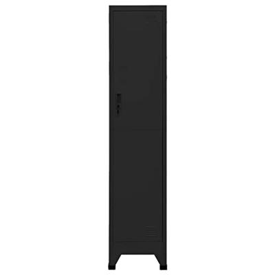 Lockerkast 38x45x180 cm staal zwart