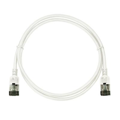 LogiLink CQ9061S RJ45 Netwerkkabel, patchkabel CAT 6A U/FTP 3.00 m Wit Extreem dun, Vlambestendig, Flexibel, Folie afscherming, Halogeenvrij, Snagless,