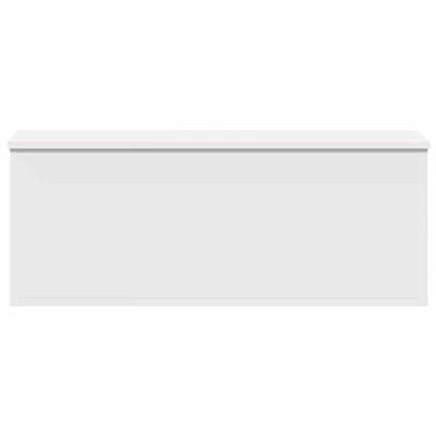 Opbergbox 90x35x35 cm bewerkt hout wit Opbergbox 90x35x35 cm bewerkt hout wit