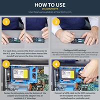 StarTech.com Dubbele M.2 NGFF SATA adapter met RAID - thumbnail