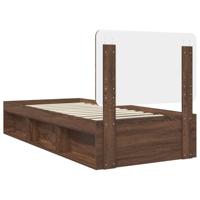 Bedframe Bruin Eiken 100 x 200 cm Massief grenenhout - thumbnail