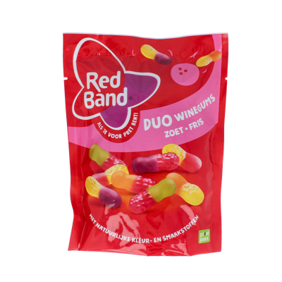 Red Band Winegums duo zoet fris 215 Gram Red Band Winegums duo zoet fris 215 Gram