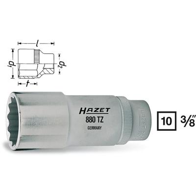 Hazet 880TZ-21 Dop (twaalfkant) Dopsleutelinzetstuk 21 mm 3/8 (10 mm)