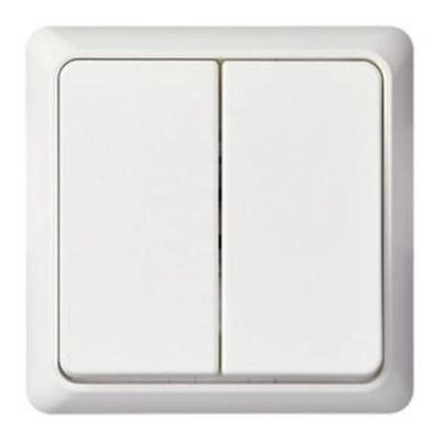 ELSO dubbele drukknop 506254 42V/1A AP RENOVATIE zuiver wit 1 stuk(s) ELSO dubbele drukknop 506254 42V/1A AP RENOVATIE zuiver wit 1 stuk(s)