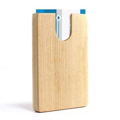 Zakelijke houten Maple U-vormige houder Credit Card ID Case kaarthouder