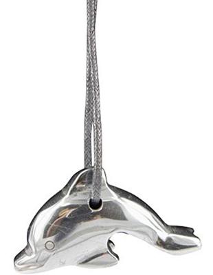 Dolfijn Hanger Hematiet (Doorboord)