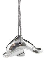 Dolfijn Hanger Hematiet (Doorboord) - thumbnail