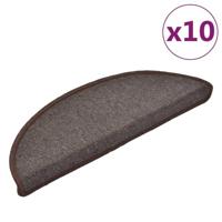 VidaXL Trapmatten 10 st 65x24x4 cm koffiebruin halfrond groot - thumbnail