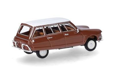 Herpa 038959 H0 Auto Citroën AMI 6 break, bruin/dak wit Herpa 038959 H0 Auto Citroën AMI 6 break, bruin/dak wit