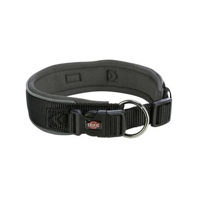 TRIXIE PREMIUM HALSBAND HOND EXTRA BREED ZWART / GRAFIET GRIJS 40-48X4 CM TRIXIE PREMIUM HALSBAND HOND EXTRA BREED ZWART / GRAFIET GRIJS 40-48X4 CM