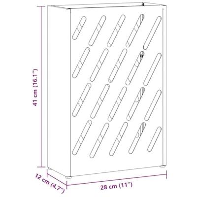 VidaXL Paraplu standaard roze 28 x 12 x 41 cm staal