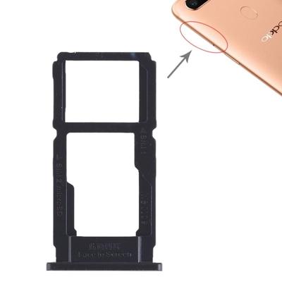 SIM-kaarthouder + SIM-kaarthouder / Micro SD-kaart lade voor tegenstander R11s Plus(Black)
