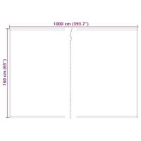 VidaXL Zonnescherm vervangingen rood 1000 x 160 cm polyester canvas - thumbnail