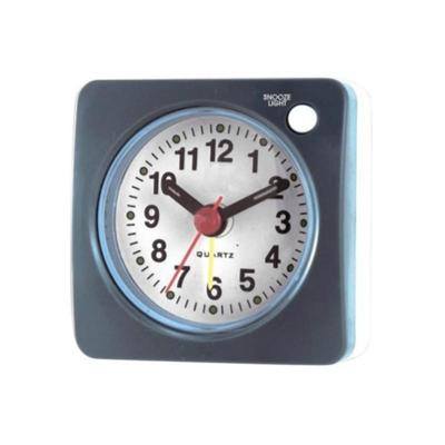Reizen kleine wekker bed Mute wekker met licht & Snooze functie (grijs)