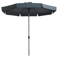 Madison parasol flores luxe rond 300 cm grijs - thumbnail