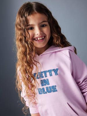 Meisjessweater met capuchon zachtpaars Meisjessweater met capuchon zachtpaars