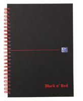 Oxford BLACK N' RED spiraalblok karton, 140 bladzijden ft A4, gelijnd - thumbnail