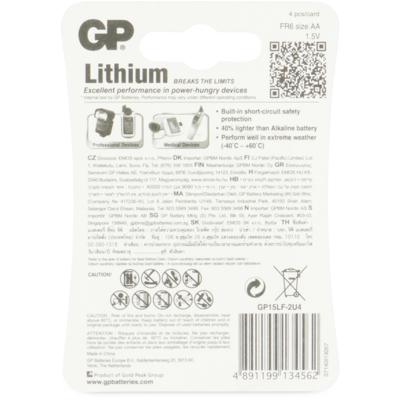 GP 15LF562C4 AA batterij Lithium 1,5V (4x)