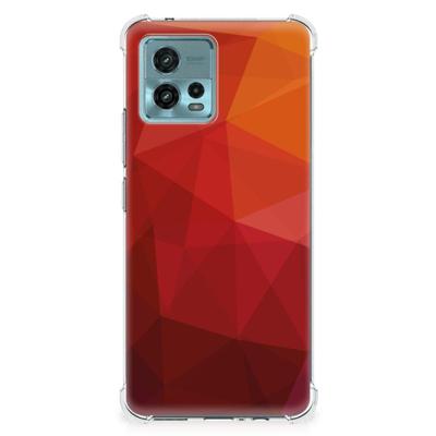 Shockproof Case voor otorola Moto G72 Polygon Red