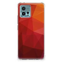 Shockproof Case voor otorola Moto G72 Polygon Red - thumbnail
