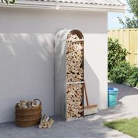 Haardhoutopslag 40x45x170 cm gegalvaniseerd staal lichtgrijs - thumbnail