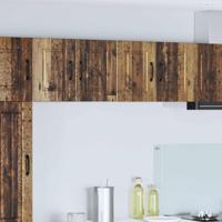 Keukenkast met plank 2 pcs Oudhout 60 x 31 x 40 cm Bewerkt hout - thumbnail