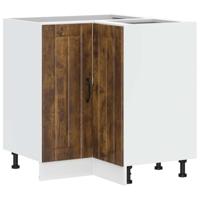 Keuken hoekonderkast Lucca bewerkt hout gerookt eikenkleurig - thumbnail