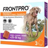 Frontpro 136mg Hond 25-50kg 3 Kauwtabletten - thumbnail