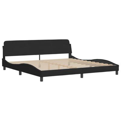 Bed met matras "Dover" fluweel zwart 200x200 cm