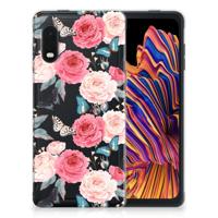 Samsung Xcover Pro | TPU Case | Butterfly Roses - thumbnail