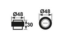 AXA deurstopper FS48 - 48x30mm RVS - 6900-05-81/E - thumbnail
