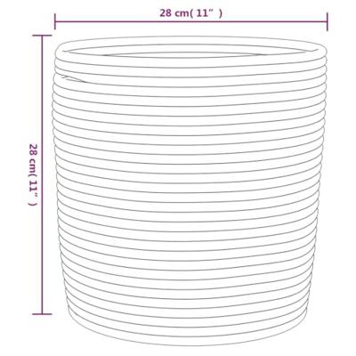VidaXL Opbergmanden 2 st ø 28x28 cm katoen beige en wit VidaXL Opbergmanden 2 st ø 28x28 cm katoen beige en wit