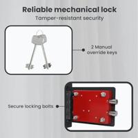 VidaXL Kluisdoos met slot donkergrijs 31 x 20 x 20 cm staal - thumbnail