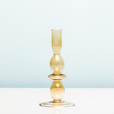 Glaskunst Bubbels Kandelaar - Medium/zand