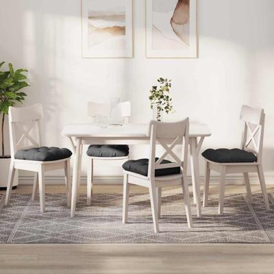 VidaXL Zitkussens 4 pcs donkergrijs 45 x 45 cm katoen stof