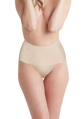 Corrigerende string - Sleek Smooth Thong - Shapewear string - Zwart - Huidskleur