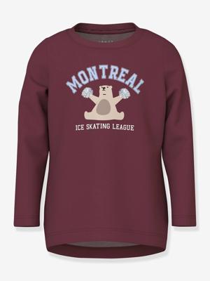 T-shirt met lange mouwen NMFVIX meisje NAME IT bordeauxrood